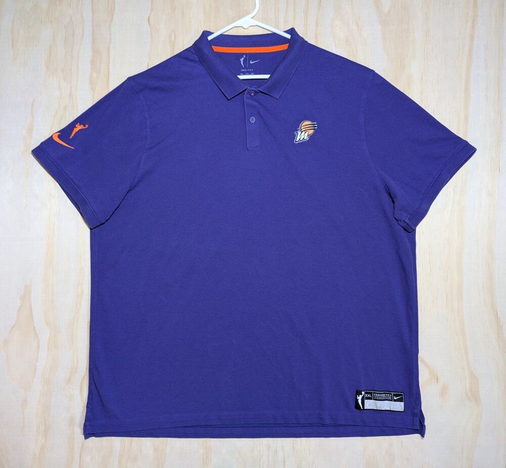 Nike Men's XXL Phoenix Mercury Dri-Fit Polo Golf Shirt Purple Short Sleeve